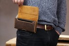 Personalized leather cell phone holster belt clip on phone case iPhone holster