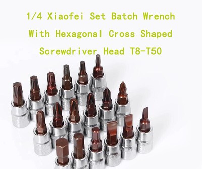 Xiaofei Set Batch Key With Hexagonal Cross Screwdriver Head T8-T50 PH1 PZ1 H3-H8