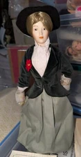Franklin Heirloom Dolls - 12” CECILY OF VIRGINIA  Porcelain Doll, Vintage MIB