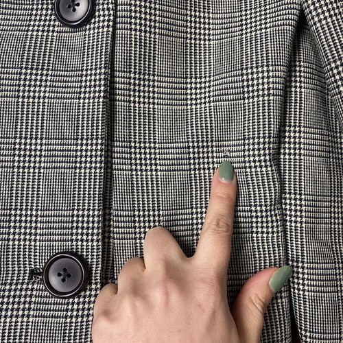 Ralph Lauren Collection Purple Label Blazer Women 2 Plaid Double Breasted Jacket - Picture 7 of 20