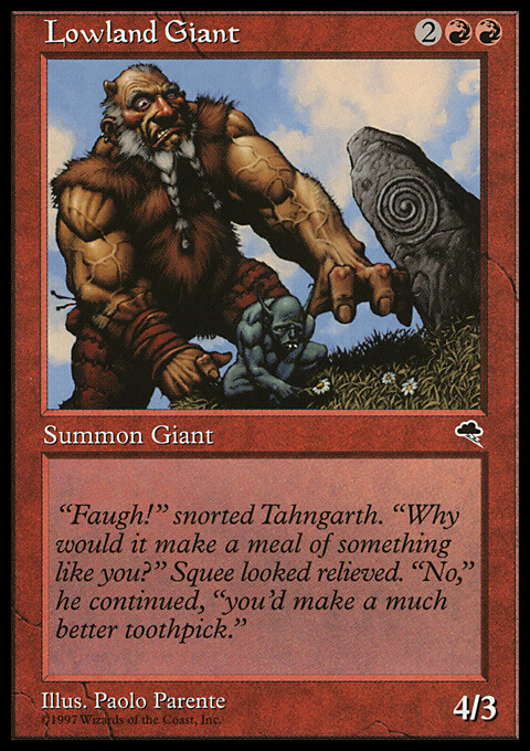 Magic the Gathering MTG Lowland Giant (187) Tempest   NM