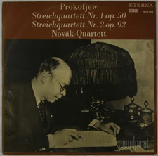 NOVAK QUARTET PROKOFIEV STRING QUARTETS Nos. 1-2 ETERNA ED.1 STEREO 826054 EX-NM