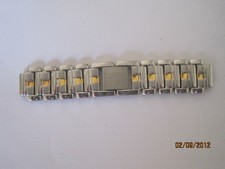 Bulova Two-Tone Stainless Steel 13mm Folding Buckle W/8 Links 3 Inches