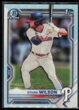 2021 Bowman Draft Chrome Refractor 1st Ethan Wilson Phillies #BDC-140