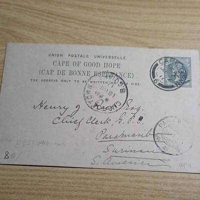 Cape of Good Hope Postcards Lot on Travel Postcards 1 x Suriname