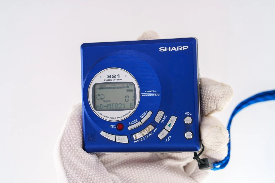 Sharp MD-MT821-A Blue MiniDisc Recorder [DEMO / PLAYS] - Image 4 of 4