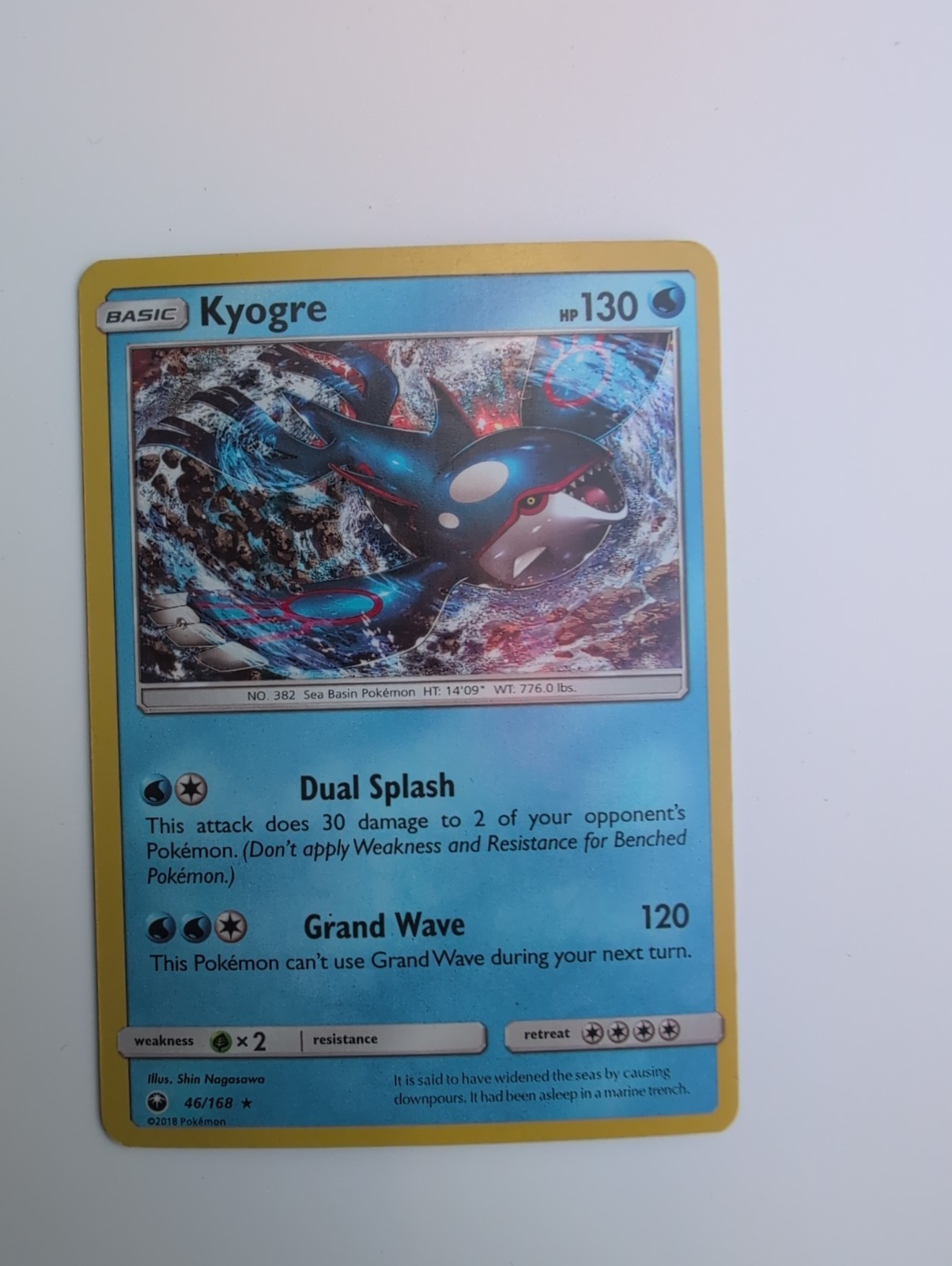 2018 Pokemon SM Celestial Storm 46/168 Kyogre Holo