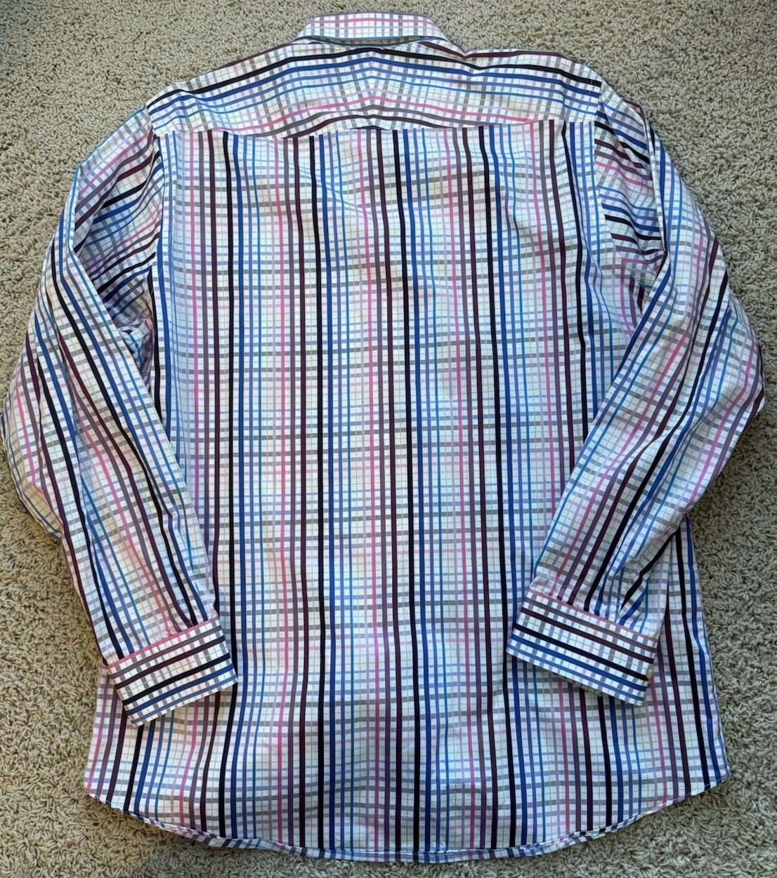 Men’s Robert Talbott Multicolor Check Button Down… - image 2