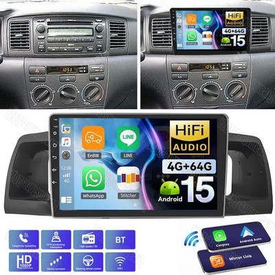 Android 15 For Toyota Corolla 2003-2008 Car Stereo Radio Carplay GPS Navi 4+64GB