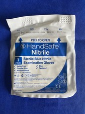 Medium Pair Nitrile Sterile Examination Gloves Latex & Powder Free Exp 1/27