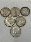 LOT OF 6 KENNEDY HALF 1/2  DOLLAR $ US COIN  .50c 1964 1965 1966 — photo 1