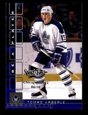 524. promo . #105 tomas kaberle . show sportsfest chicago - 2002 . BLUE /10 .PWE
