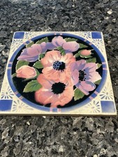 Antique/vintage Floral Victorian Large Tile 8x8 