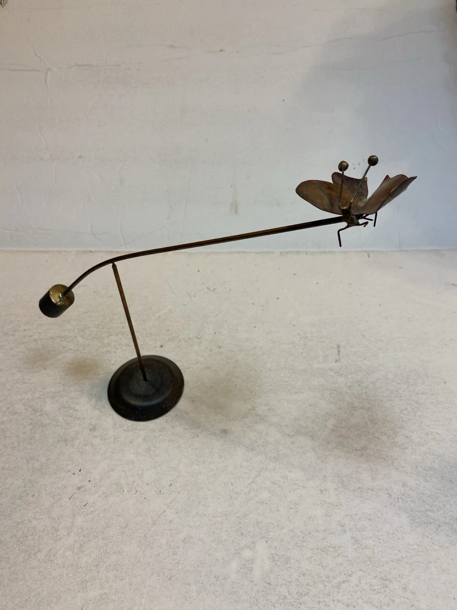 Sculpture Statue Counterbalance Metal Cooper Color Kinetic Stick Art Balanced 10