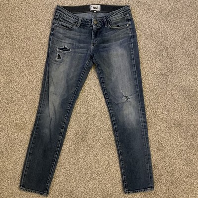 Paige Jeans Women s Denim Skyline Ankle Peg Skinny Jeans Medium Wash Size 27