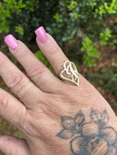 Gold Heart Monogram Ring J size 8?