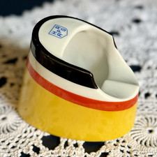 VTG Cigar Ashtray, Hapag-Lloyd Shipping Co, Porcelain Steamship Funnel Souvenir