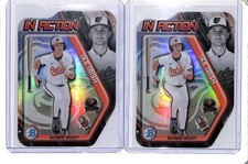 (2) Lot 2025 Bowman Chrome Draft Ike Irish Bowman In Action #BIA-17 Orioles
