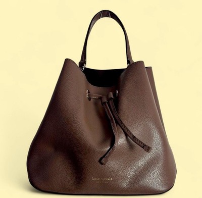 Kate Spade Eva Leather Bucket Bag in Muted Pink Casual  display picture 2