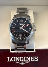 Longines Conquest GMT Automatic 41mm Black Dial Box Papers L3.687.4.56.6
