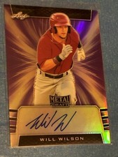 2019 Leaf Metal Draft Will Wilson #BA-WW1 Purple /25 (AU, RC)