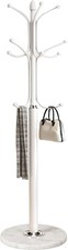 Metal Coat Ra Stand with Natural Marble Base, Standing Hall