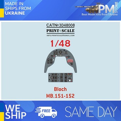 Print Scale PRS3D48-008 1/48 Bloch MB.151/152 Instrument Panel