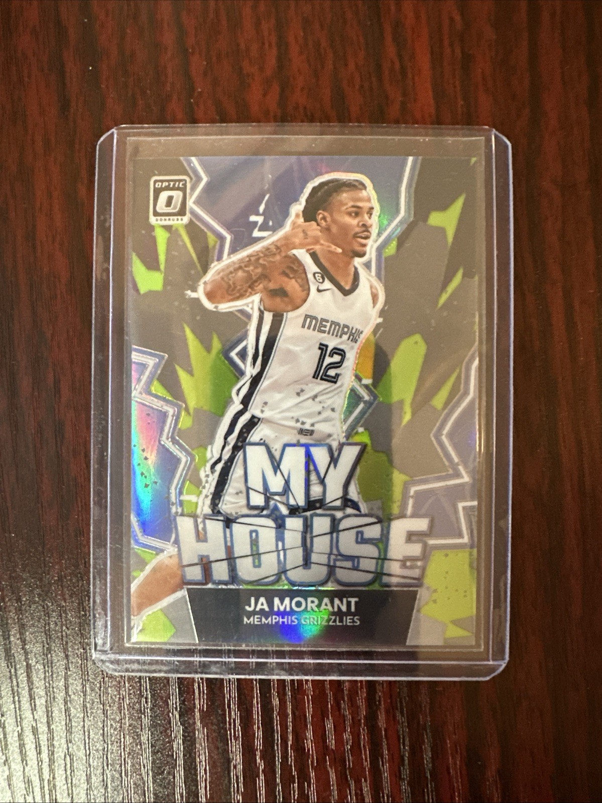 Ja Morant 2022-23 Panini Donruss Optic My House Lime Green /149 Grizzlies SP #18