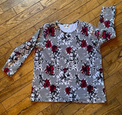CJ Banks pullover plus size floral blouse XXL
