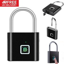 Smart Fingerprint Padlock Keyless Anti Theft Security Garden Shed Door Pad Lock
