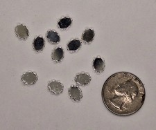 Closeout - 8x6mm Silver Lace edge Bezels 12pc Lot -147st