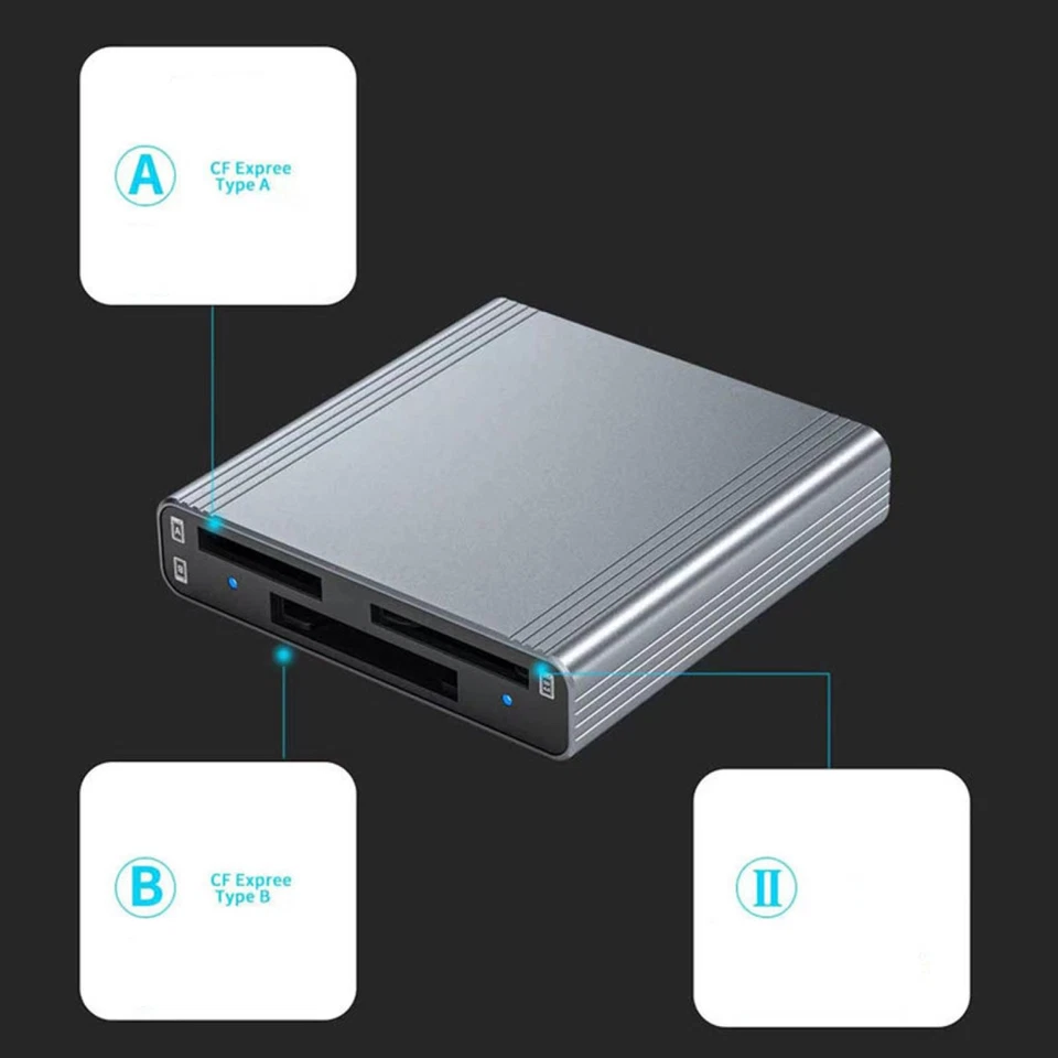 3 in 1 Card Reader USB 3.1 Gen2 10Gbps For CFexpress Type A / B/SD Memory Card D - Image 3 of 4