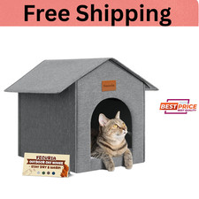 Outdoor Cat House Weatherproof, Insulated Cat Houses for Outdoor/Indoor Cats for