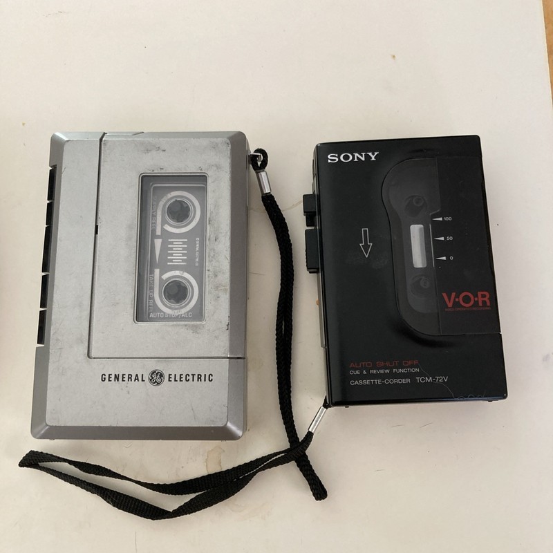 Voice Recording Playing Devices Untested GE Model 3 And Sony V-O-R