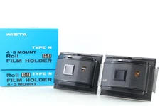 Lot of 2 [Unused] Wista Type N 6x9 Roll Film Back Holder for 4x5 Japan #3300