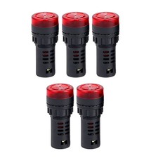 1/2/3/5/10 110V Red LED Flash Alarm Indicator Signal Lamp+Buzzer Beep AD16-22SM