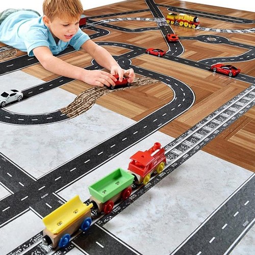 4 Rolls Traffic Tape Road Washi Tape Railway Road Stickers Toy Tape - 第 8/12 張圖片