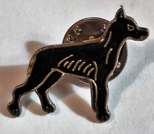 A14 Pin's Pins Pin épinglette chien noir doberman