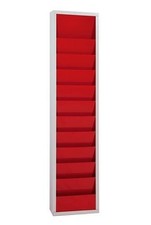 EICHNER Planungstafel für A4 Werkstatt, 1-reihig rot/grau B315xT74XH1278 mm