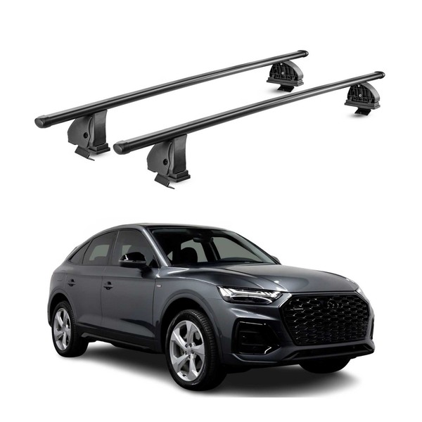 Stahl DachträGer FüR Audi Q5 FYT Sportback 2021-2026 TÜV 75 Kg 2Tlg Schwarz-image