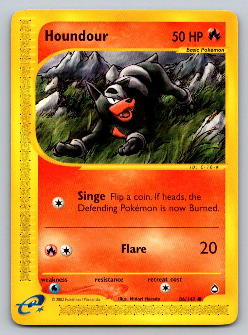 Houndour (86) Common Aquapolis 086/147 NM