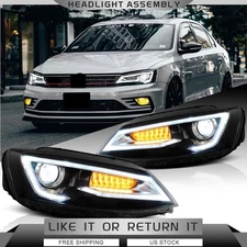 VLAND LED Projector Headlights For 2011-2018 VOLKSWAGEN JETTA W/SEQ Front Lamps