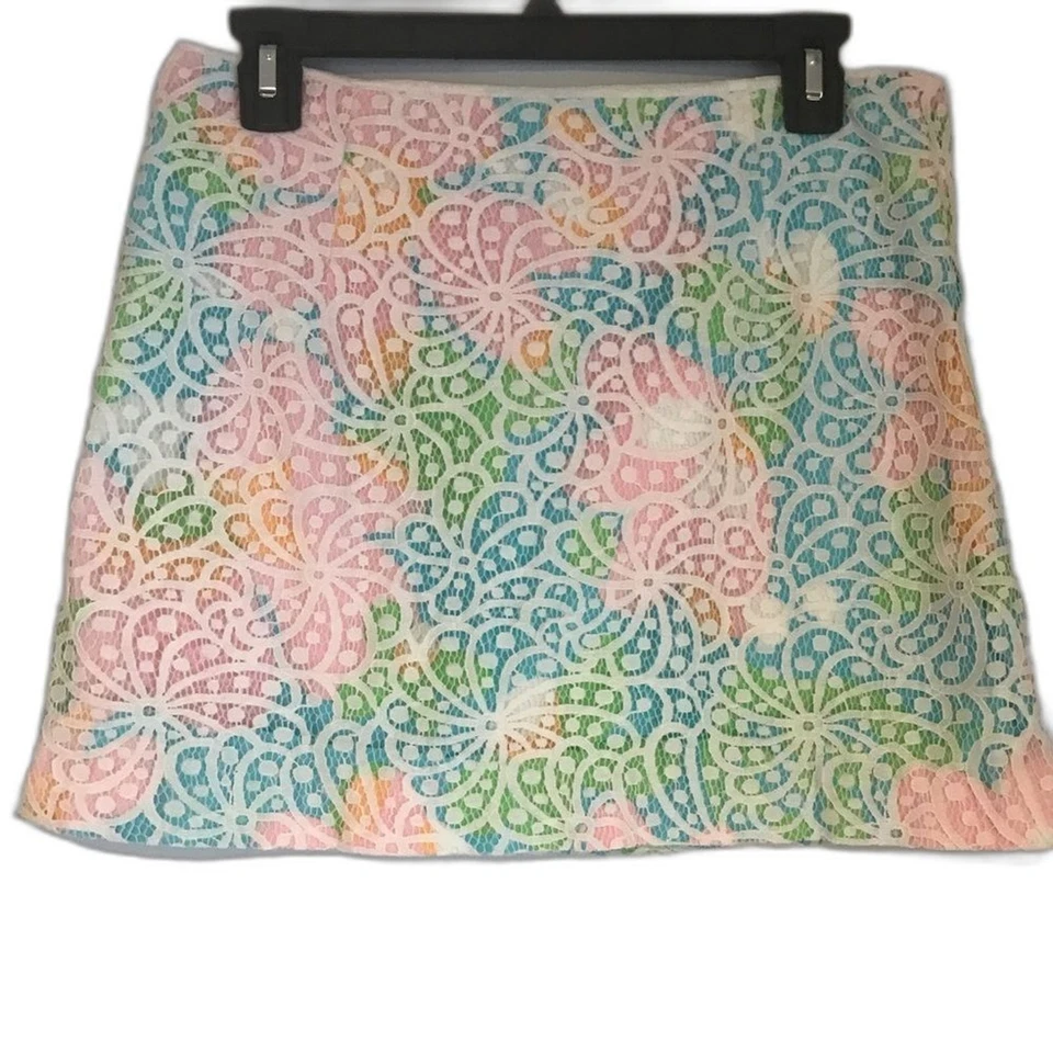 Minifalda Lilly Pulitzer Tate para mujer talla pequeña Sailsbury Resort superposición de encaje Foto 3 de 4
