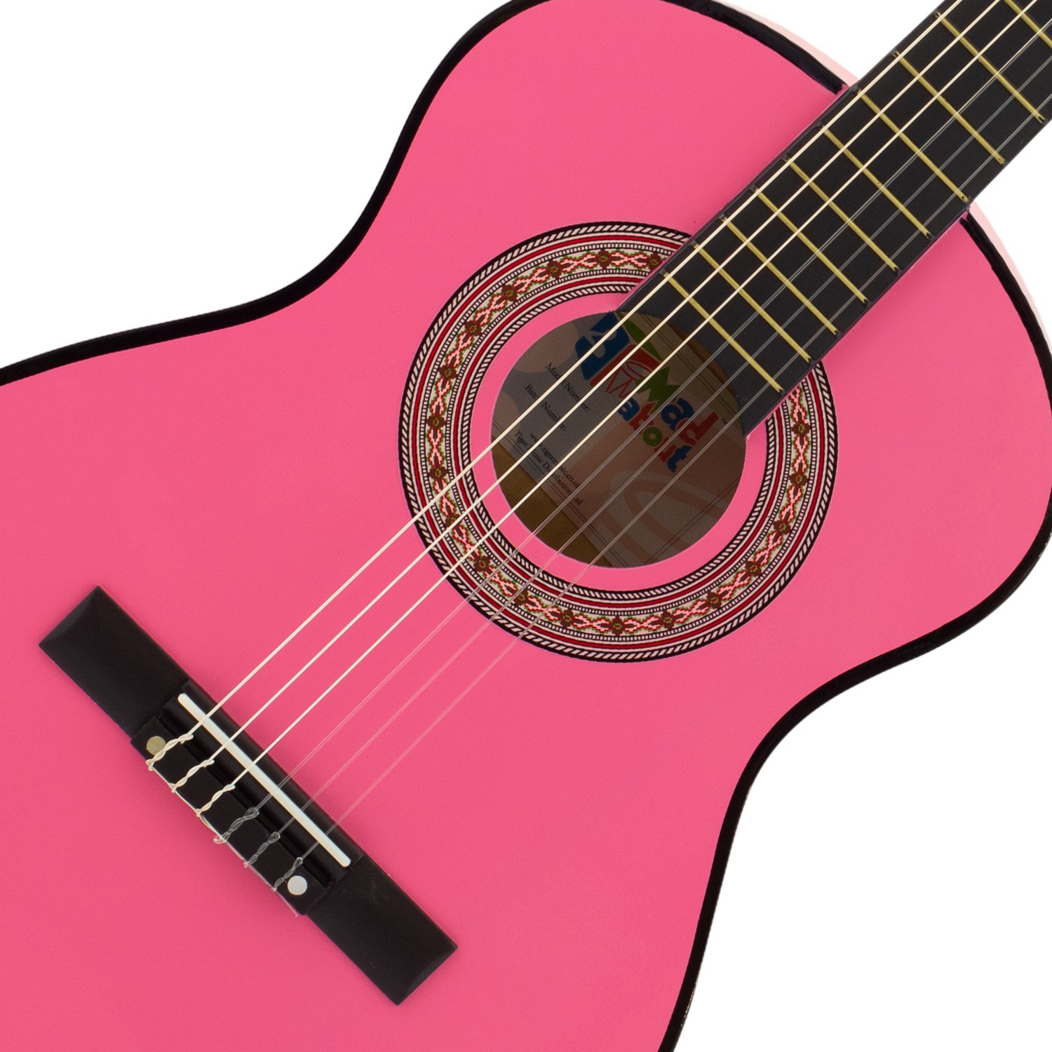 Chitarra classica rosa 1/4 di Mad About - Chitarra colorata con borsa foto 4