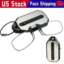 Mini Folding Legless Nose Clip Reading Glasses Ultra-light Diopter 1.0 To 3.0