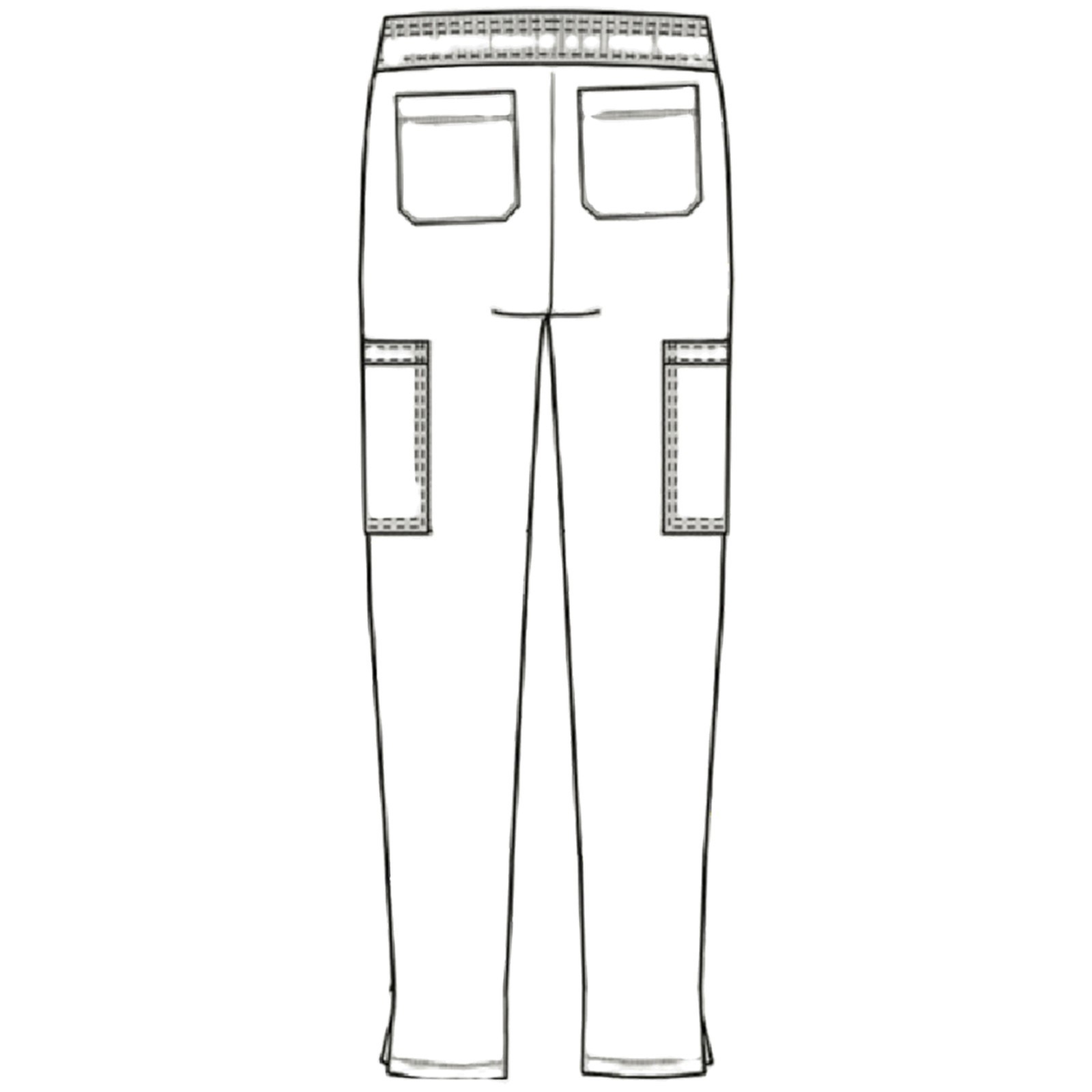 HEEDFIT Unisex Cargo Scrub Pants W/Drawstring Waist 4 Pocket Poly Spandix Fabric