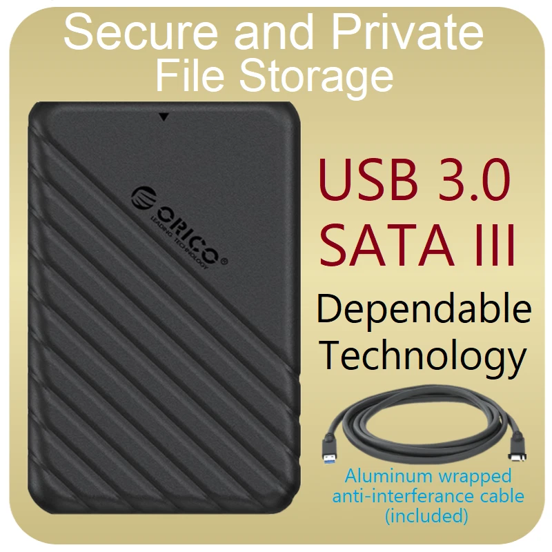 Disco duro externo portátil almacenamiento 1 TB 500 GB Orico Windows 11/10/8/6 Foto 4 de 4