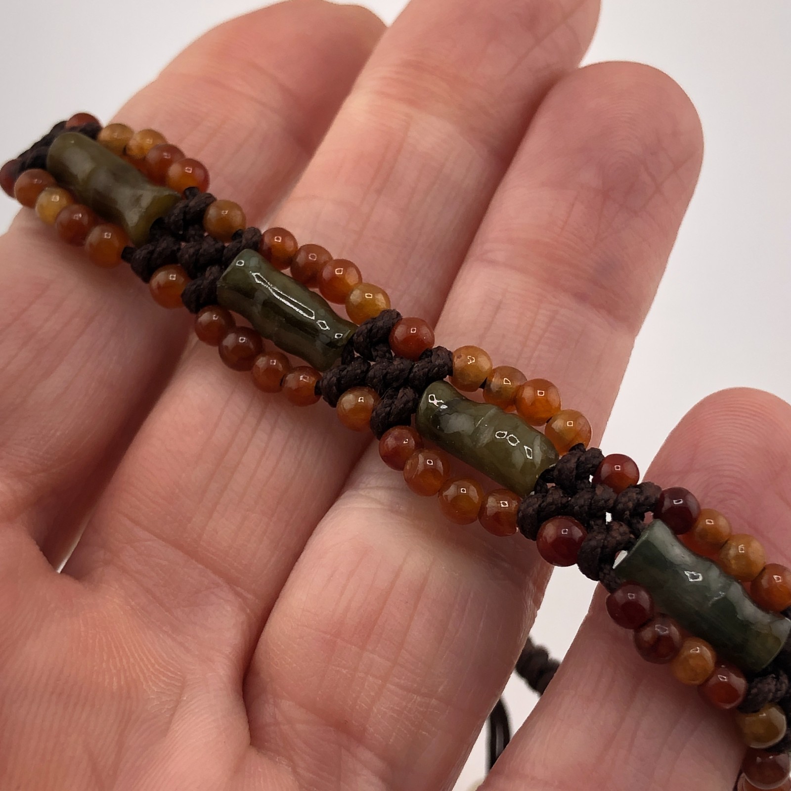 Beaded Bracelet Mixed Pattern Gemstone Adjustable… - image 7