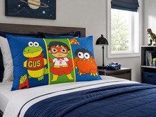 Ryan&rsquo;s World Pillow Cover Kids Bedroom Pillowcase Red Titan Combo Panda