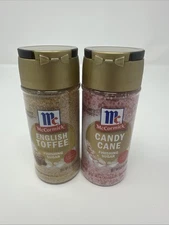 McCormick Candy Cane and English Toffee Finishing Sugar Limited Edition 3.8oz